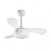 Ventilador de Teto Ventisol Petit com Lustre 3 Pás 127V 130W Branco 374
