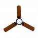 Ventilador de Teto Ventisol Wind 3 Pás com Lustre 127V 130W Preto/Tabaco 420