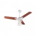 Ventilador de Teto Ventisol Wind Light 3 Pás com Lustre 127V 130W Branco/Mogno 2302 