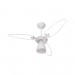 Ventilador de Teto Ventisol Wind Light 3 Pás com Lustre 127V 130W Branco/Transparente 404 